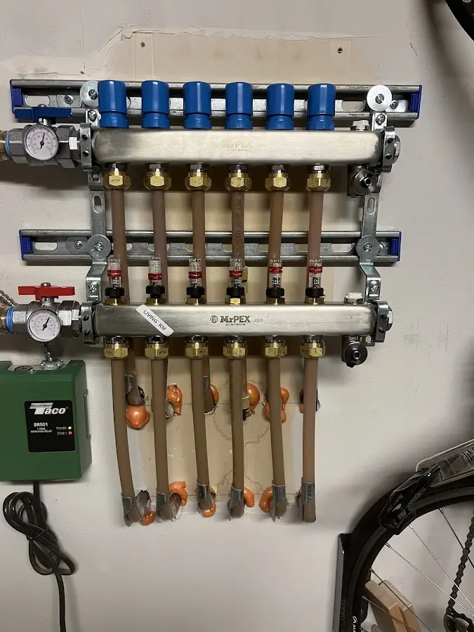 Plumber performing Leak Detection at a residential property in Mussey